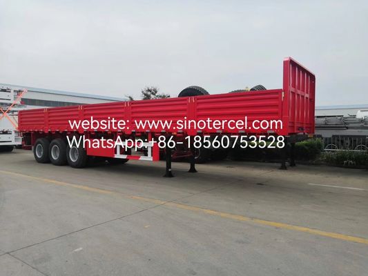 SINOTERCEL 3 Άξονες Πλευροπτέρυγα Semi Trailers Dropside Trailers Παλέτες Μεταφορά Εύκολη εκφόρτωση Αποτελεσματικό βαρύ φορτίο