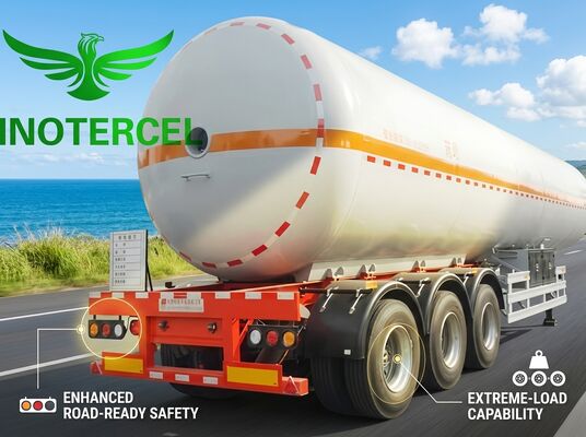 55000Ltr δεξαμενή βενζίνης ημιπροσανατολισμός τριών αξόνων Lng ημιπροσανατολισμός